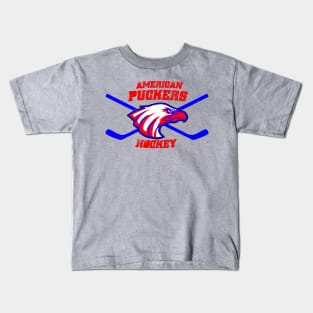 American Puckers Hockey Eagle Kids T-Shirt